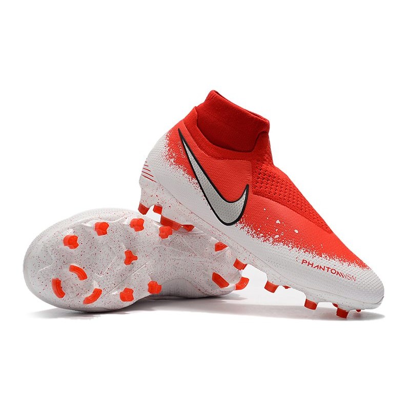 Nike Phantom VSN Elite DF FG Červené Bílý stříbrný